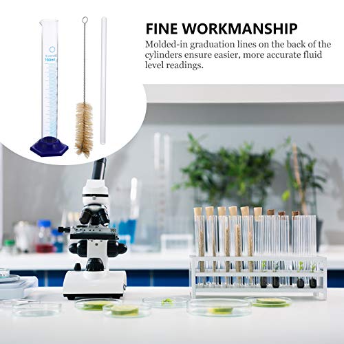 ULTECHNOVO Conjunto de Cilindros Graduados de Vidro 4 Unidades Cilindros de MediÃ§Ã£o Graduados de 1