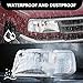 Aosky Headlights Assembly Set Fit for 1993 1994 1995 1996 1997 Ford Ranger with Corner Light 4pcs, Chrome Housing with Amber Reflector