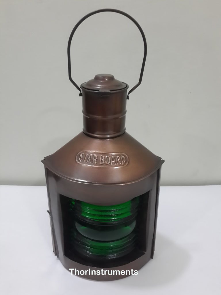 Lanterna in metallo anticato da 30,5 cm, lampada a olio a forma di nave, nautica marittima, luce per barca, rustica, vintage, decorazione per la casa, idea regalo