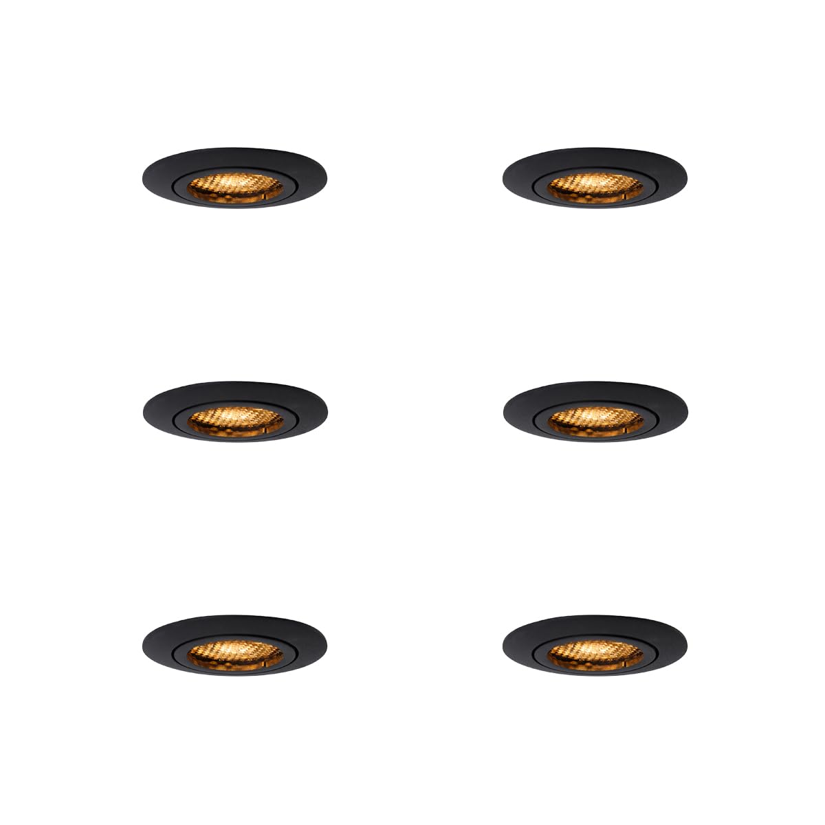 Qazqa recessed Spotlight, Downlight - 102817 -, gu10, max. 50W, 8.2cm, Ideal for Office, Kitchen, Bedroom, and Living Room, Set of 6