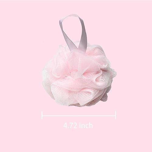 Miniatura 8 de SEVENHEAD Esponja de baño para ducha, gris, 1.76 ozpieza, puf de malla para baño (4 unidades)