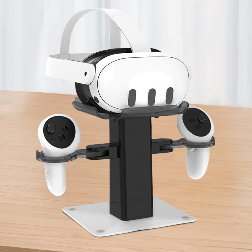VR Ladestation mit RGB-Beleuchtung für Quest 3S, Headset-Ständer und Controller-Halterung