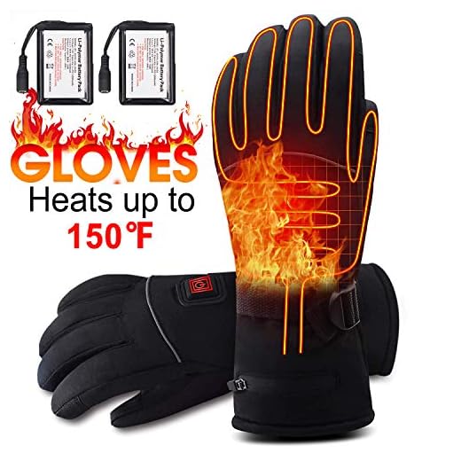 Svpro Guantes con calefacción eléctrica Thinsulate Aislamiento Calentador de manos, Batería a prueba de viento Guantes de senderismo con calefacción Escalada Esquí Snowboard. (L)