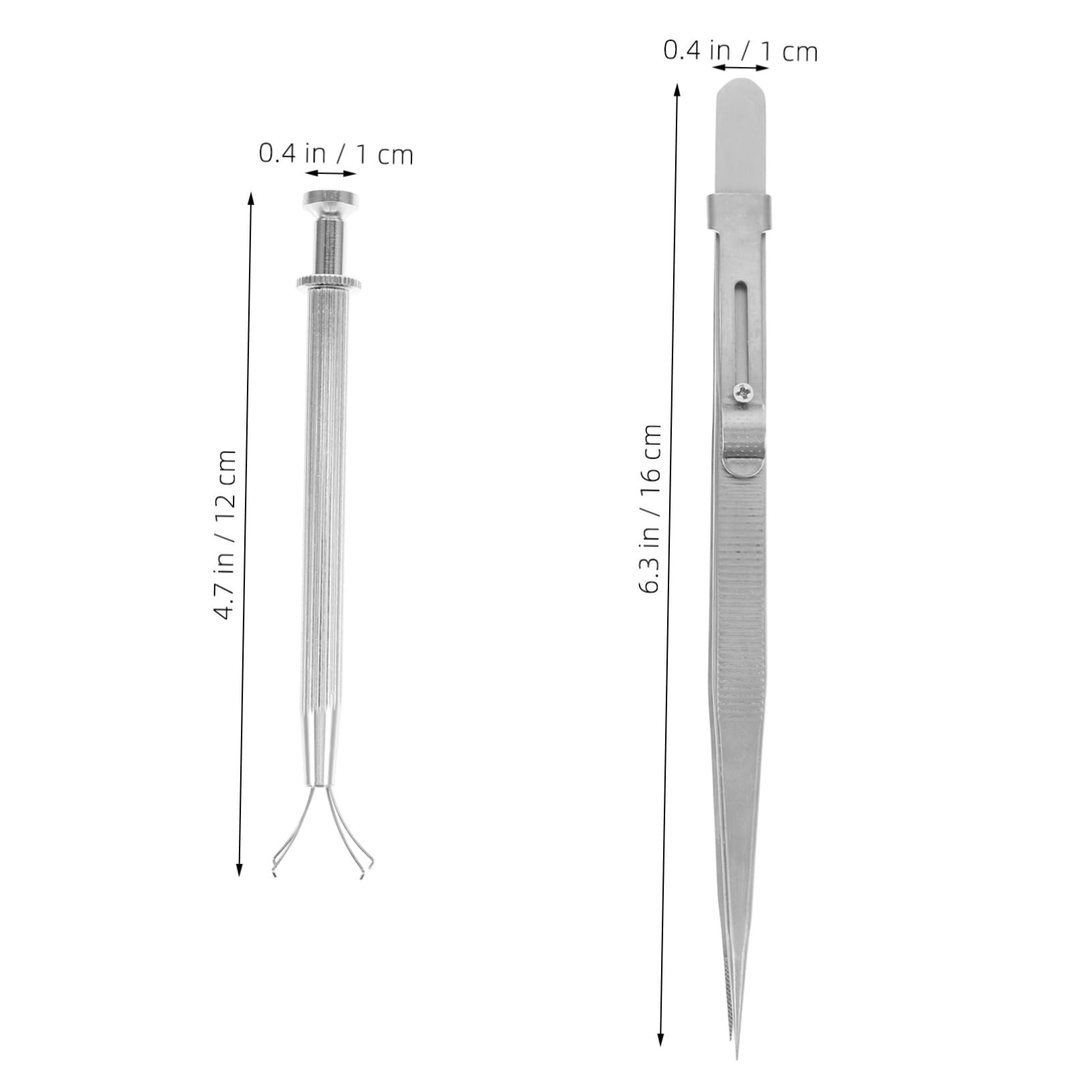 TEHAUX 3 Set di Pinzette di qualità in Acciaio Inossidabile Resistente per Gioielli Impugnatura Comoda per Un Facile Utilizzo