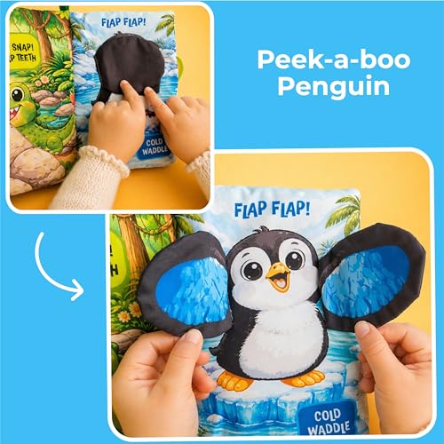 Image of Lifelong Peek‑A‑Boo Soft Activity Book for Babies | Non‑Toxic & BIS Certified with Crinkle Pages, Soft Activity Peek‑A‑Boo Flaps & Animals | Sensory Toy Gift for Infants & Toddlers Age 6+ Months (LLCSAB01)