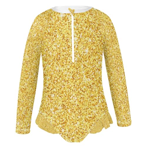 Baby Girl Bathing Suit Long Sleeve UPF 57+ One Piece Toddler Swimsuit2