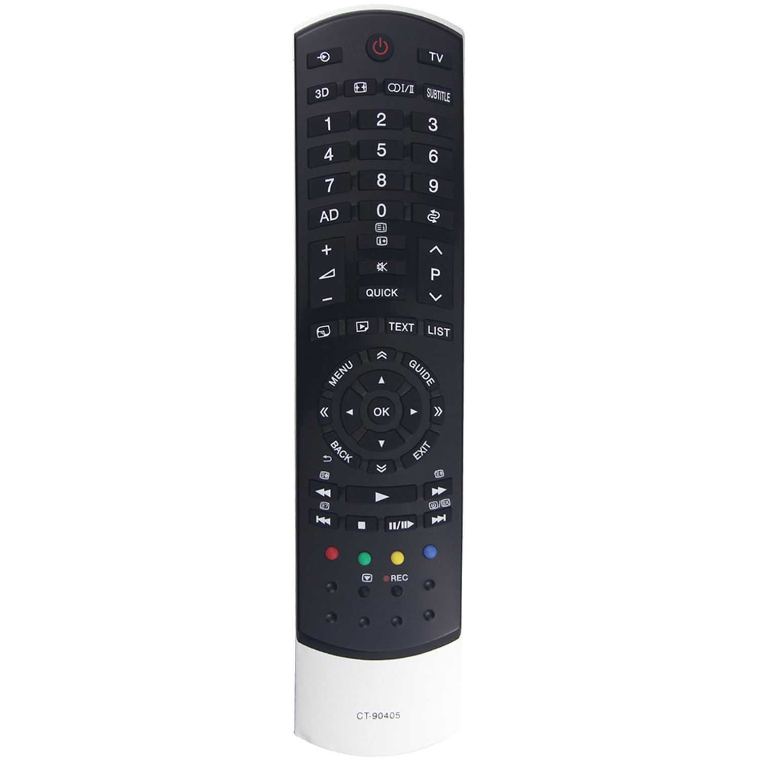CT-90405 Remote Control Replacement for Toshiba TV 40TL938G 46TL933F 40TL938F 40TL963G 47XL975G 32TL963G, black