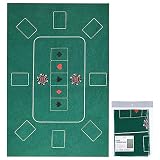 Cepewa tapis de poker pliable 60x90 cm feutre vert photo 5