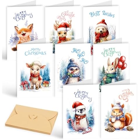 VEYLIN Eco-Friendly Christmas Cards Pack of 16 Cover