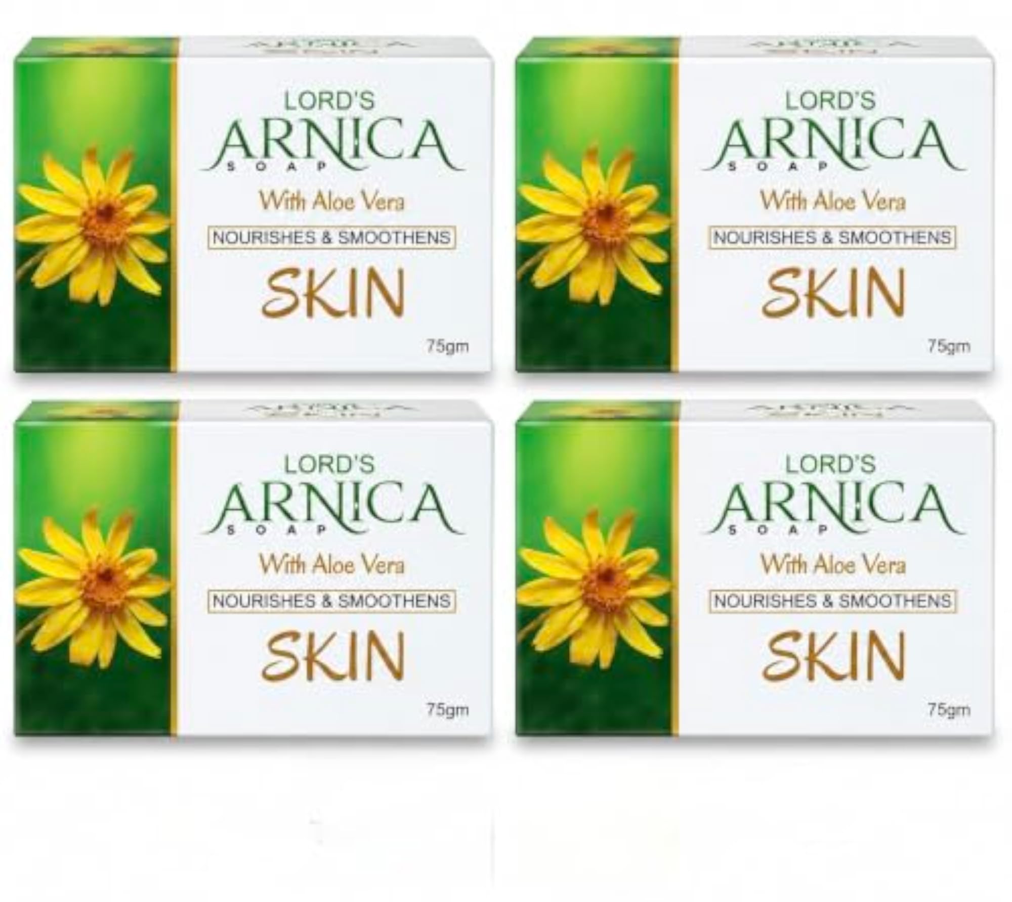 Lord's Arnica Soap with Aloe Vera, Pack of 4