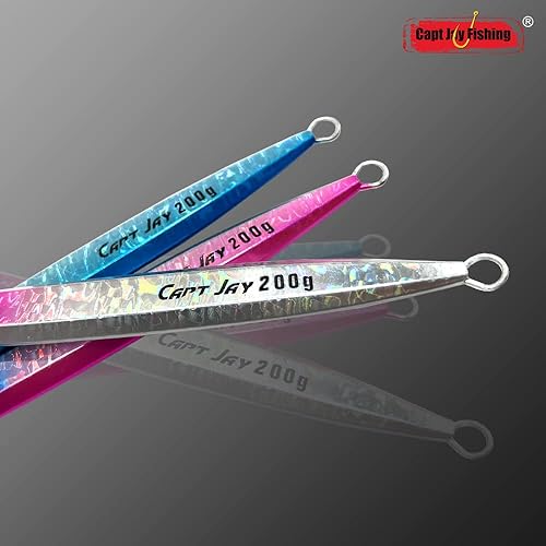 Miniatura 5 de Capt Jay Fishing Señuelos de agua salada, señuelos de lanzamiento de velocidad de jigging lento, señuelos artificiales de jigging vertical, señuelos