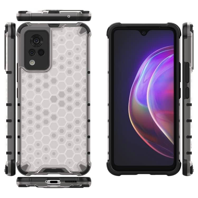 Image of Hard PC Back Case Cover for Vivo V21 5G Anti Slip Ultra Thin Shockproof Reinforced Corners (Transparent)