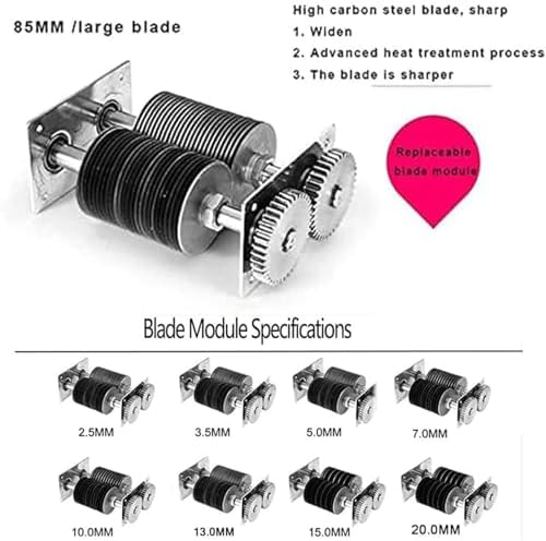 850W Commercial Meat Cutter Machine - Stainless Steel Food Slicer for Restaurants, 330Lbs/H Fresh Meat Shredder, Versatile Slicing for Strips, Cubes, and 10MM Cuts