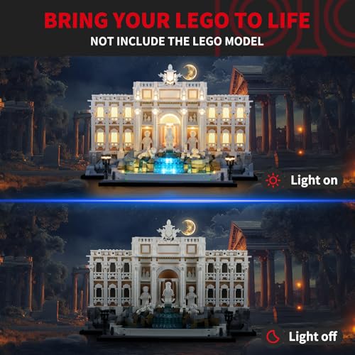 Image of BRIKSMAX Light for Lego Trevi Fountain 21062 - Compatible with Architecture Building Blocks Model - Without Set