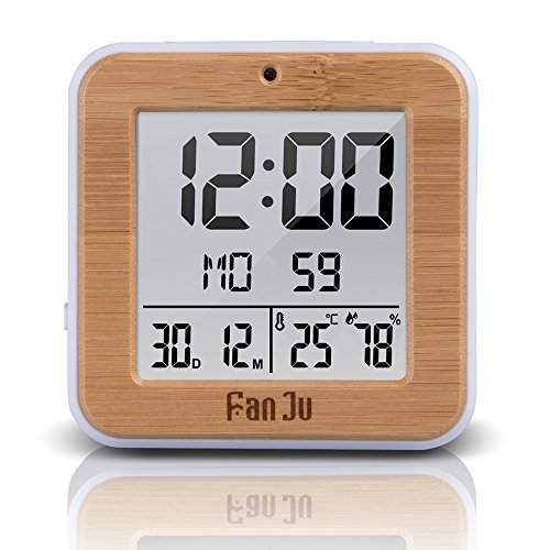 mewmewcat Mini Relógio Digital Portátil com Temperatura Data de Exibição de Tempo Bom Multifuncional