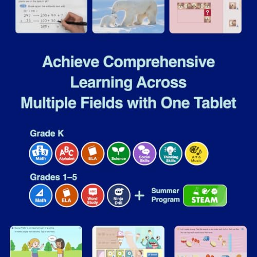 Smile Zemi Dedicated Learning Tablet | Personalized Independent Study, Access All K–5 Lessons Math & ELA | No Browser, Games or Ads | 10.1” Display, Pen & Cover(Pink) | Subscription Required - Image 5