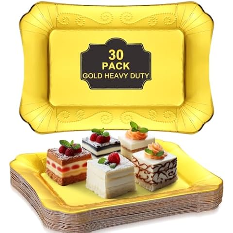 FoldTier 30 Pcs Disposable Serving Trays Cover