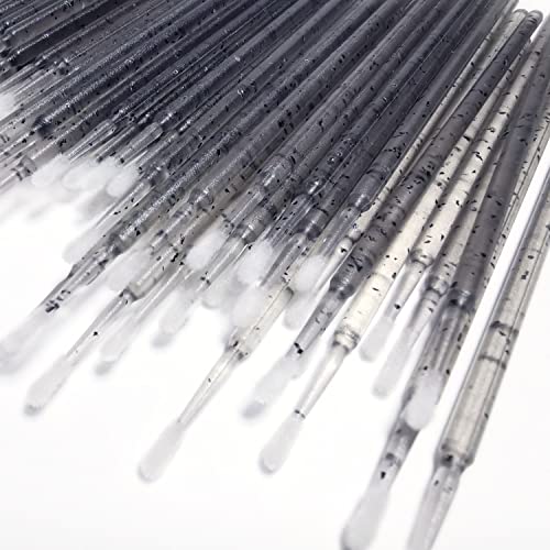 Image of 500 Pcs Disposable Micro Applicator Brush for Eyelash Extension, Microswabs Lips Mascara Wands Black