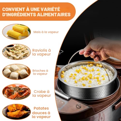 Gowkeey Panier à Vapeur, 304 Acier Inoxydable Panier Autocuiseur（17.5cm ） – vue 6