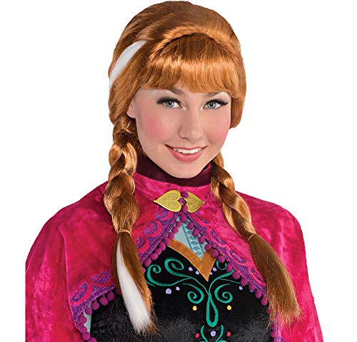 SUIT YOURSELF Frozen Anna Wig Couture for Adults, Features 2 Braids, with Signature Blonde Highlights in Auburn Hair SUIT YOURSELF Frozen Anna Wig Couture for Adults, Features 2 Braids, with Signature Blonde Highlights in Auburn Hair