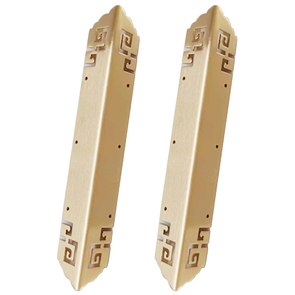 2Pcs Antique Solid Brass Corner Protectors 90° Angle Edge Vintage Protectors for Table Chair Cabinet Corner Guards (Brass)