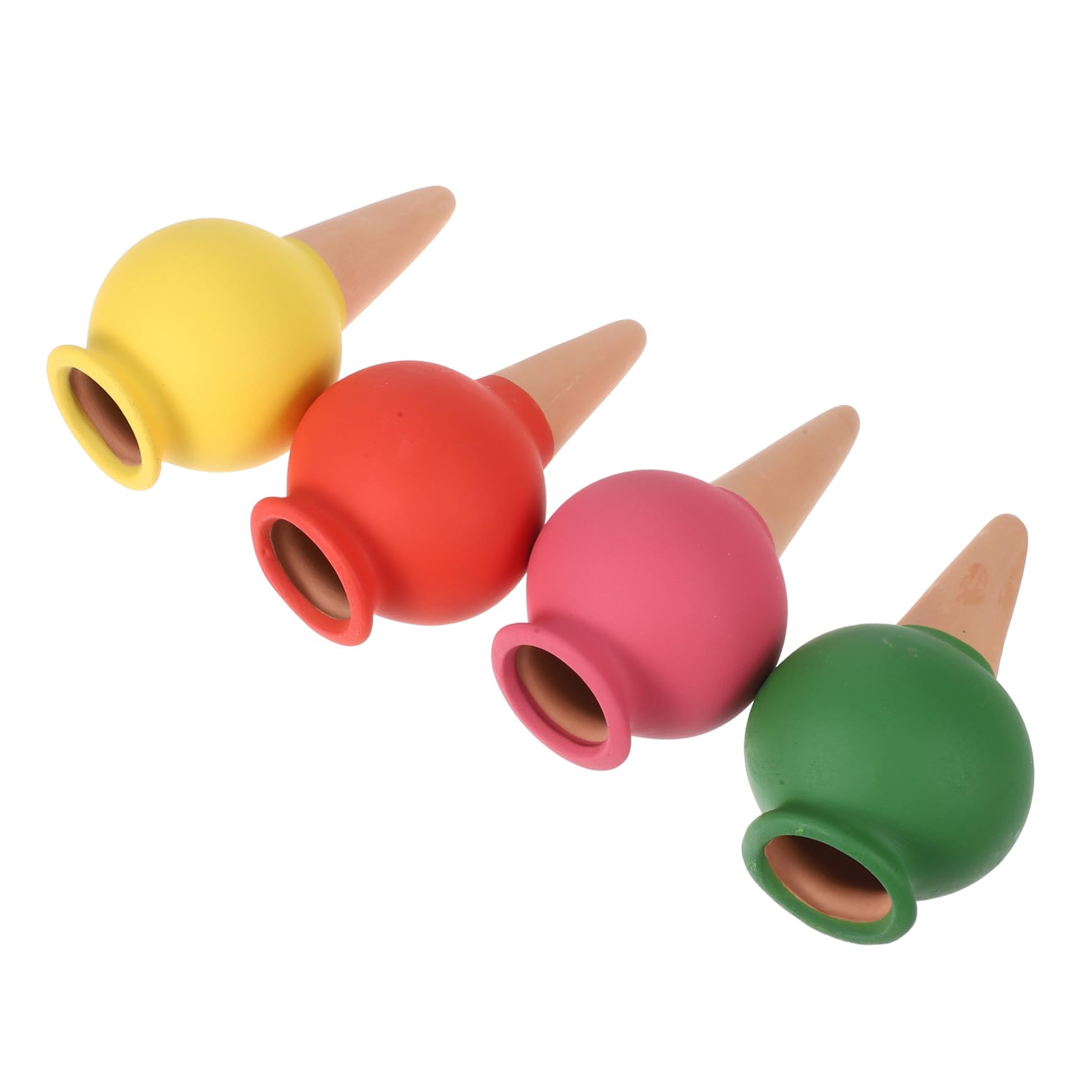 BESPORTBLE 4pcs Drip Irrigation Bottle Houseplant Watering System Plant Watering Device Spikes Outdoor Water Globes for Indoor Plants Garden Plant Accessories Terracotta Small Stake Ceramics