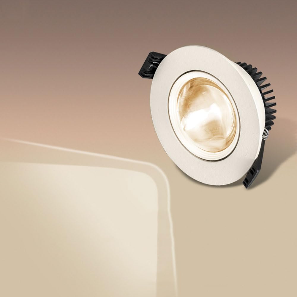 Foco empotrable LED regulable de 12W Deua con tres tonos de luz y diseño antivértigo