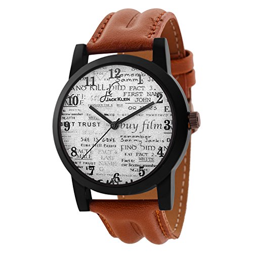 Jack Klein Stylish Round Dial Brown pu Strap Analogue Wrist Watch (B075SXKDFC) Amazon Price History, Amazon Price Tracker