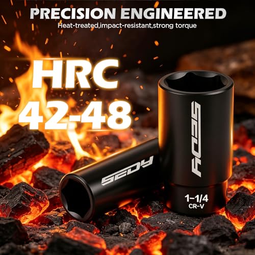 Image of 66-Piece 1 /2 inch Drive Impact Socket Set, SAE 3 /8 inch to 1-1 /4 inch and Metric 10-24mm, Deep & Standard 6-Point Cr-V Sockets with Ratchet, Extension Bars, Adapters, Universal Joint, Drill Adapter, Storage Case