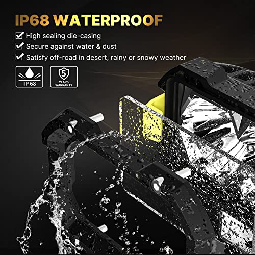 4Inch Led Light Pods With Dt Connector - Lightfox 2Pcs Led Work Lights Spot Driving Light Single Row Off Road Light Cube Driving Fog Light For Motor Tractor Truck Atv Utv 4X4 #TOP1