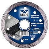 KEOS Diamanttrennscheibe 125 mm - 22,23mm - 1,6mm - Feinsteinzeug, Fliesen, Stein, Porzellan, Granit, Kunststein, Naturstein, Keramik