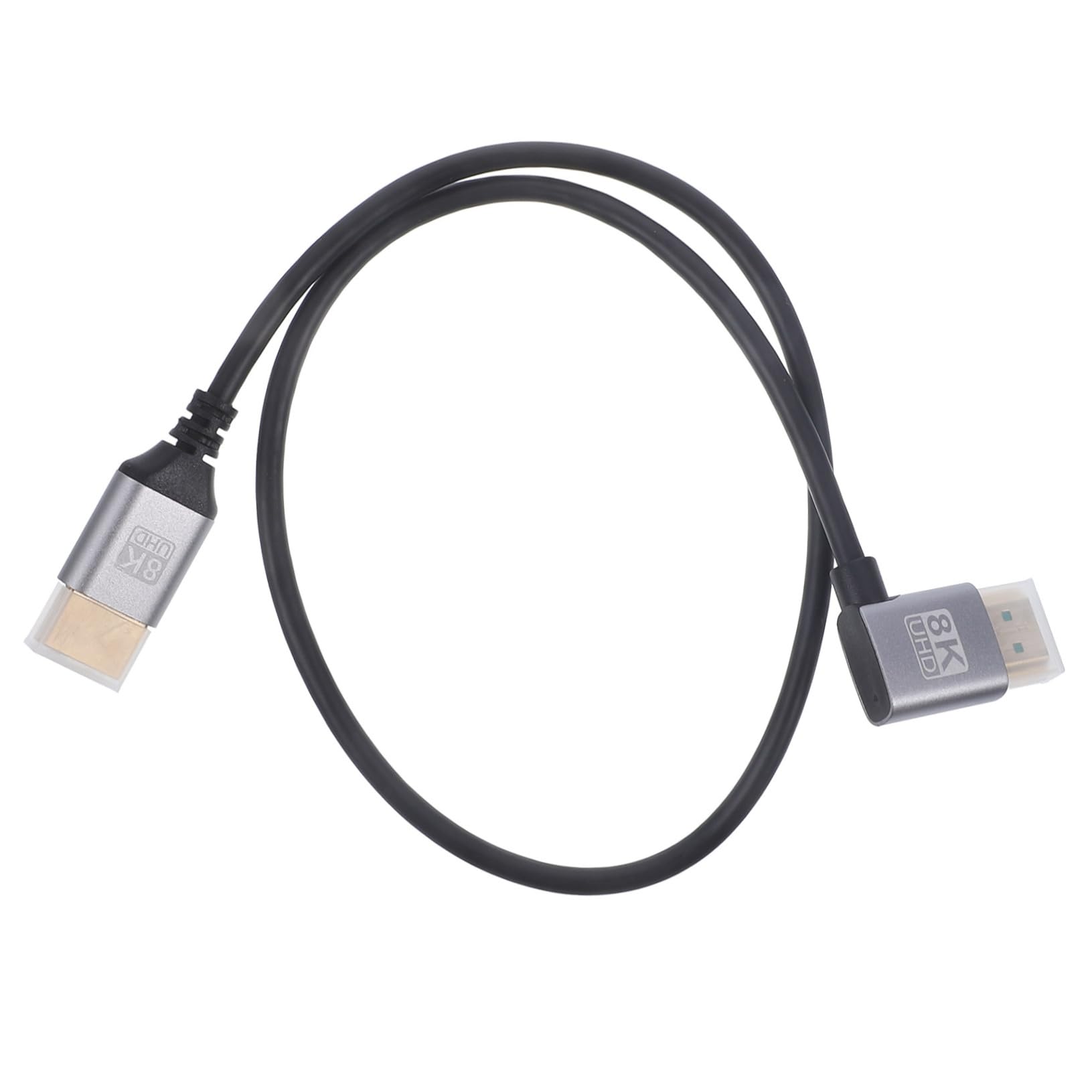 Mikinona Right Angle Video Connector Cable Flexible Display Cable for Laptop and Tv Male to Male Monitor Wire for Projectors and