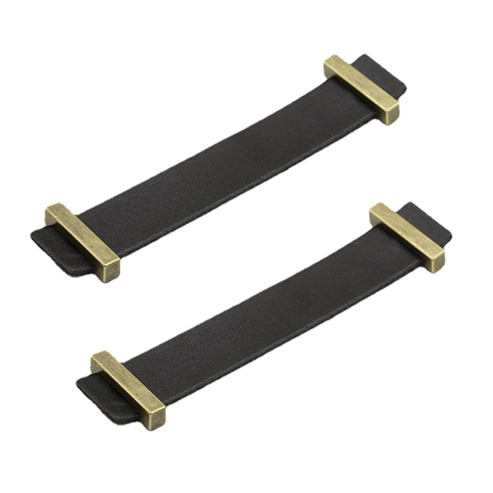 Lqzaxsrdr B Leather Handles, Leather Loop Knobs 2 Pieces Multicolor Multiple Sizes For Cupboard Drawer Diy(,Hole Distance 128Mm)