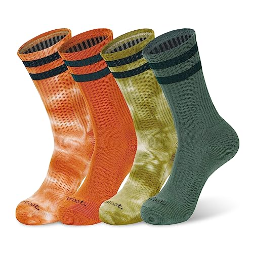 Image of MONFOOT Women's and Men's 3-8 Pairs Athletic Cushion Crew Socks Multi
