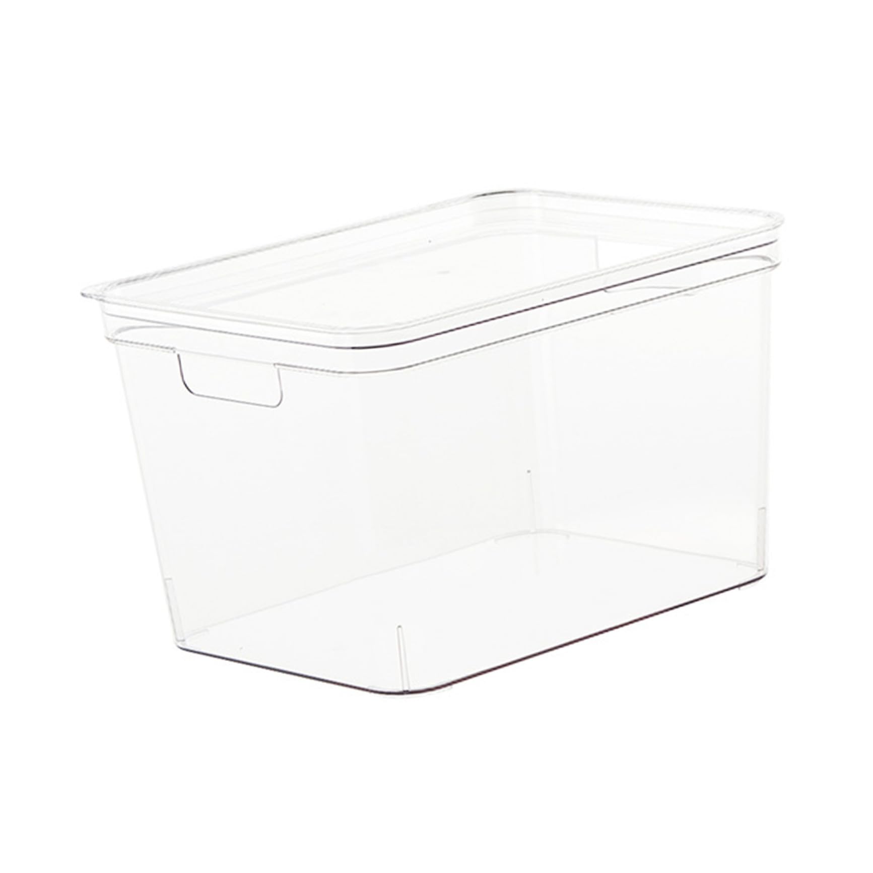 Contenitore Portaoggetti Trasparente in Plastica Cestino Impilabile Per Scrivania Organizer Da Tavolo Coperchio Per Gioielli Cancelleria e Trucco