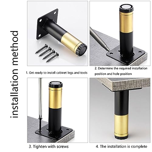 Pata de repuesto para muebles de bricolaje: base de metal regulable para gabinetes 8