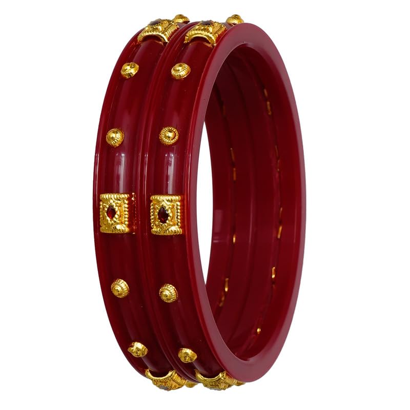 Joyeria Fashions Gold Plated Traditional Bangles Set for Women (Set Of 2) - 2.10 (B0C9CK24JR) Amazon Price History, Amazon Price Tracker