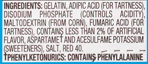 Jell-O Raspberry Sugar Free Gelatin Dessert Mix, 0.30 Oz Box #TOP7