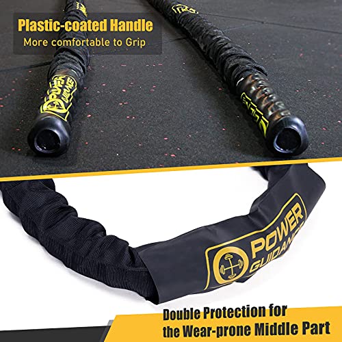 POWER GUIDANCE Battle Rope, 1.5/2 Inch Diameter Poly Dacron 30, 40, 50Ft Length Exercise Equipment for Home Gym & Outdoor Workout, Battle Rope Anchor Included… - Image 4