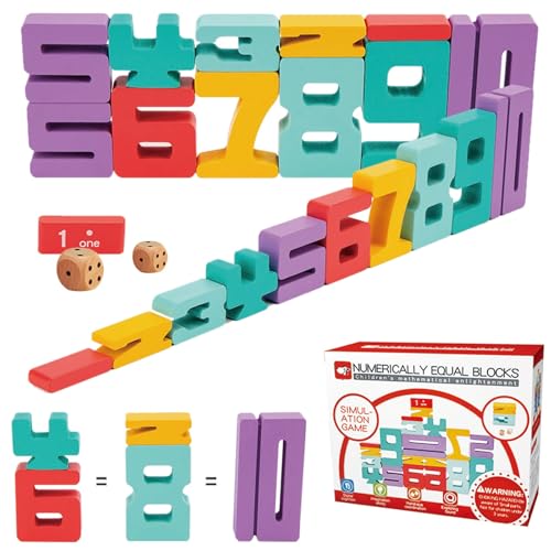 Dr. MUYA Spielzeug ab 3 4 5 6 Jahren Montessori Spielzeug ab 3 Jahre Kinderspielzeug ab 3 Jahre Zahlenbausteine Holzbausteine Bauklötze Geschenke für Mädchen Jungen Kinder