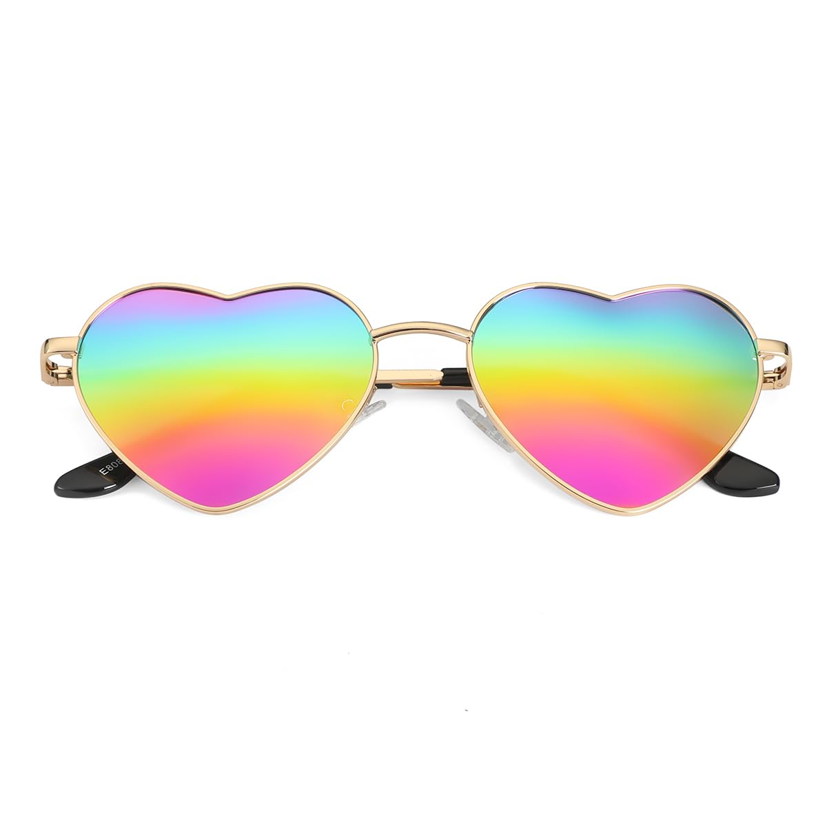 NIDOVIX Polarized Heart Shaped Sunglasses for Women Vintage Fashion Cute Lovely Sun Glasses Metal Frame UV400 Protection