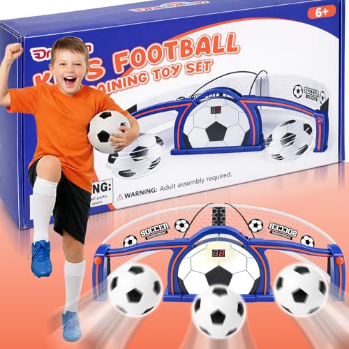 Dreamon Football Goal Interactive Trainer for Kids Indoor Soccer Training Equipment with Score Counter & 2 Game Modes Family Fun Reaction & Coordination Training Game Football Gifts Boys 6-12