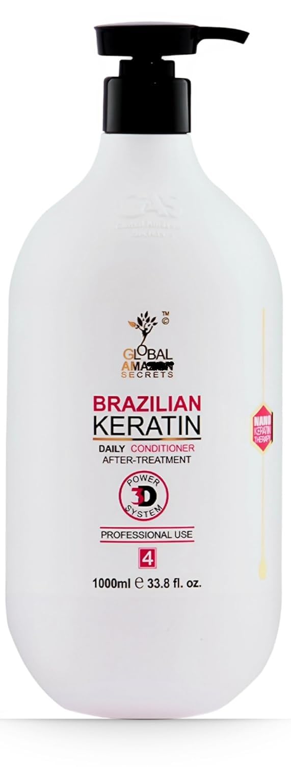 GLOBAL AMAZON SECRETS Brazilian Keratin Conditioner | Professional Smoother-Shinier Damage free Hair | Deep nourishment | Controls Frizz | Sulfate Free Moisturizing 1000 Ml-image-23