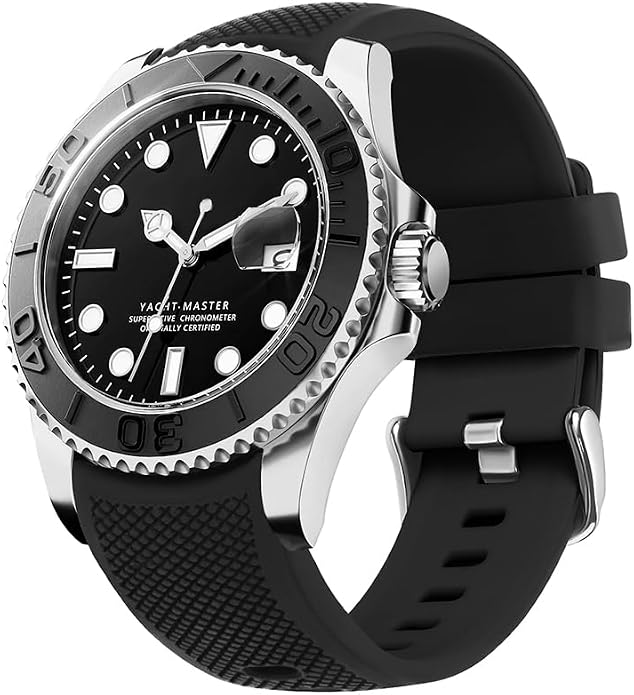 Rubber 20mm Watch Band 22mm Watch Band Silicone No Gaps Strap for Samsung Galaxy Watch 46mm Watch GT4 46mm WatchBands