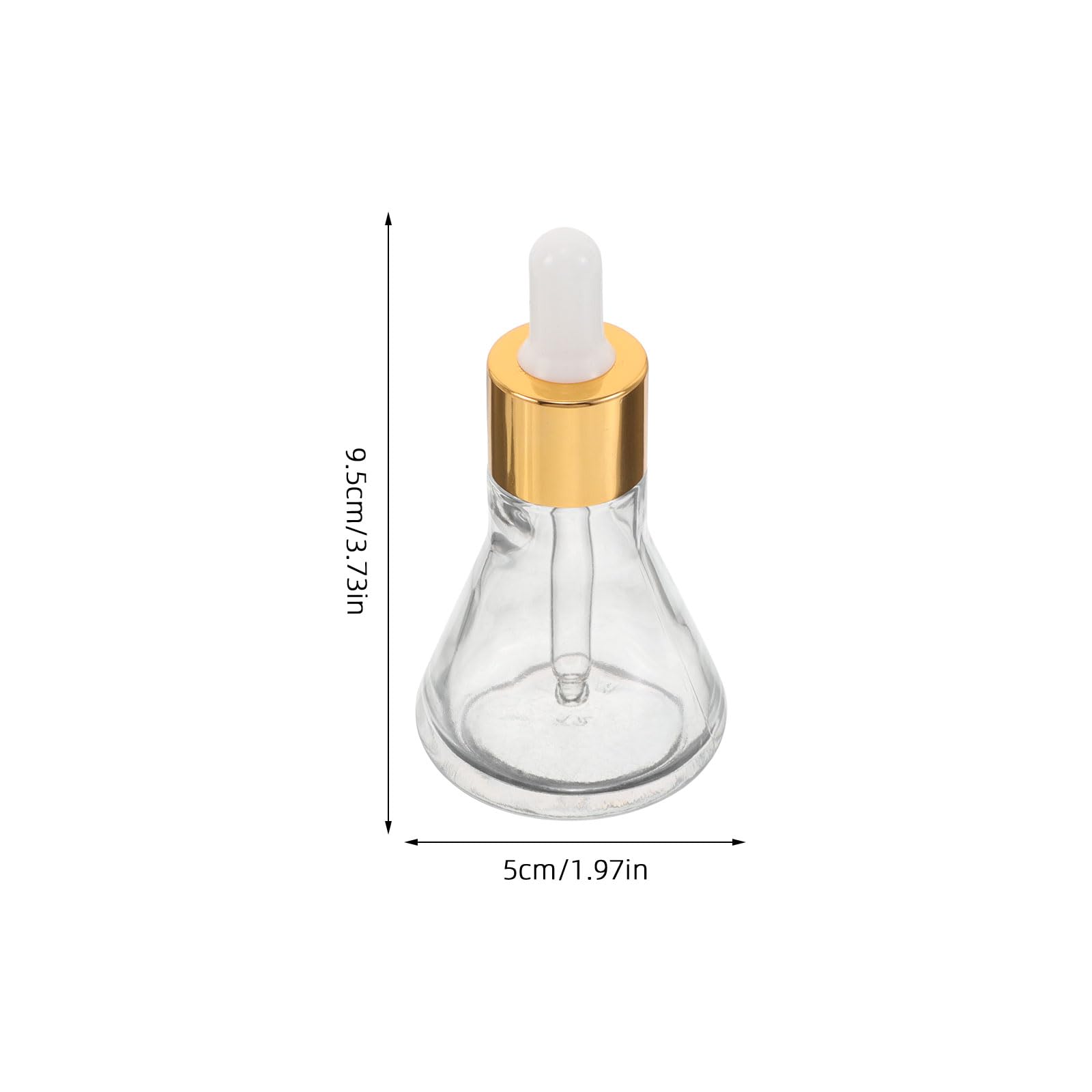 Transparente 30 Ml Glas Tropfflaschen mit Goldenen Pipetten Konische Ätherische Öl Fläschchen Nachfüllbare Reisetropfflaschen für Parfüm Gesichtsseren und Hautpflege