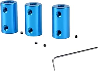 Eje Ajuste 5 uds D14 L25 orificio de acoplamiento de aleación de aluminio 5x5mm 5x8mm 8x8mm 6x8mm acoplador de eje Flexible azul for Motor paso a paso Cojinetes Adaptador(6x6mm)