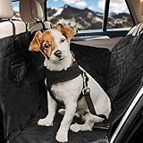 ✅ UMFASSENDES KOMPLETTSET - Im Set erhältst du nicht nur den Rücksitz Sitzbezug, an dem 2 Befestigungen für Haltegriffe angebracht worden sind, sondern auch eine praktische Aufbewahrungstasche, sowie einen Anschnaller für deinen Hund!