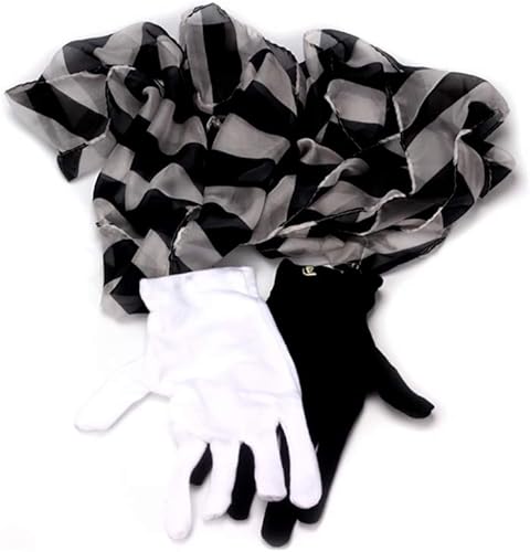 Enjoyer Magic Tricks Guante a Zebra Streamer Bufanda de seda Accesorios de seda mágicos Trucos mágicos