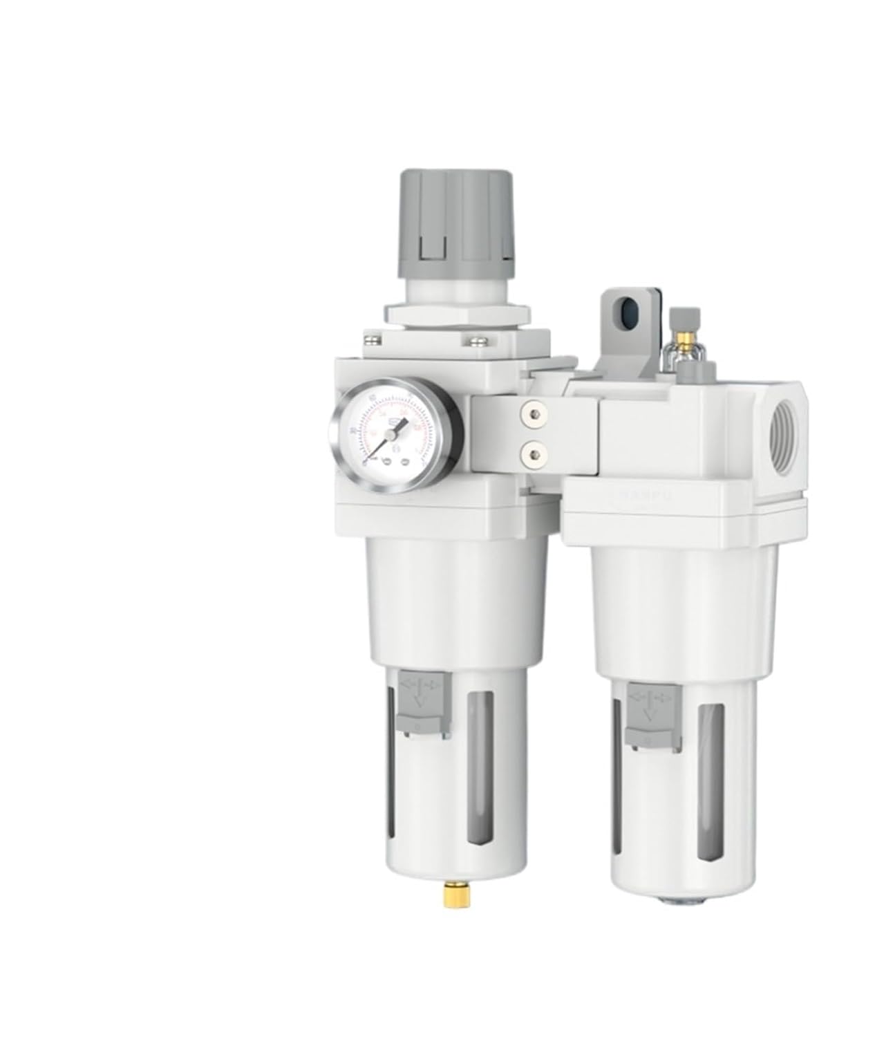 Air Compressor Oil-Water Separator Filter AC2000 Drainage Compressed air Pressure regulating Valve air Source Processor(White AC4010 06D)
