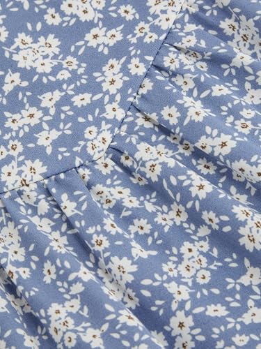 CIDER Skirts for Women Floral Printed Maxi Skirt Bohemian Flowy Mid Waist Ruffle Long Skirt Pull On Closure2